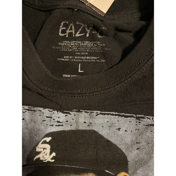 Men’s Eazy-E Hip NWA Hop Rap Short Sleeve T-Shirt LARGE West Coast Ruthless - Picture 3 of 6